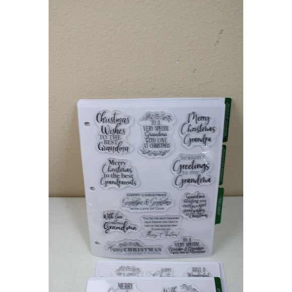 Christmas Polymer Stamp Set Mother Father Sister Brother Grandparents 93599 - Picture 4 of 6